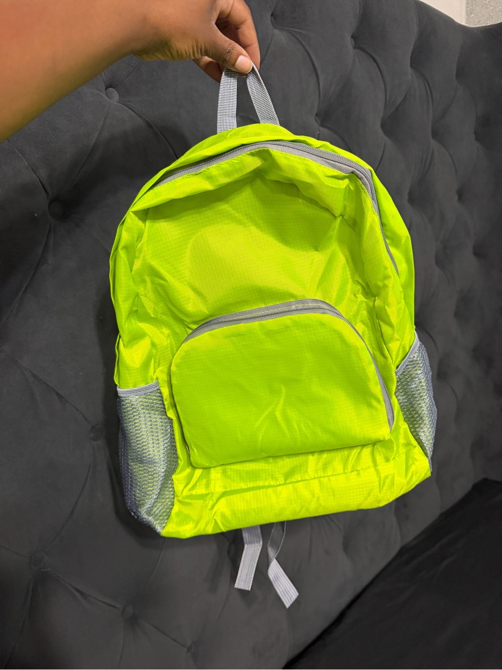 Neon Lime Lightweight Backpack - Bright Yellow-Green
